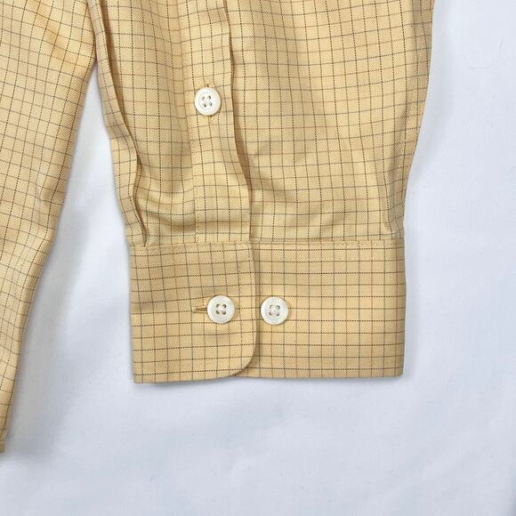 Orvis Yellow Windowpane Long Sleeve Shirt XL - Picture 7 of 9